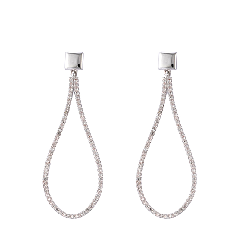 现货水滴立方氧化锆耳环 $3.0-$3.4