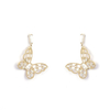 金色 Butterflyy 彩色宝石耳环