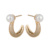 圈形耳环人造珍珠装饰批发价 $3.14-3.64