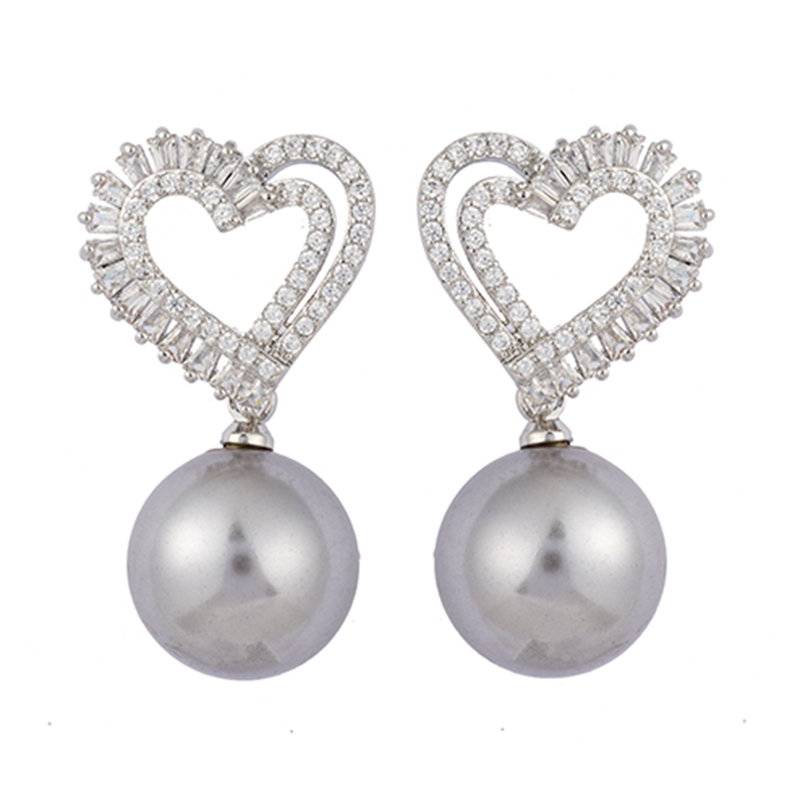 人造珍珠 Cz 耳环优雅风格 $3.66-4.16
