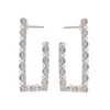 矩形个性化珍珠 Cz 耳环面议价格 $1.98-2.48