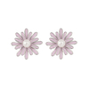 紫色雏菊珍珠耳环批发价 $2.06-2.46
