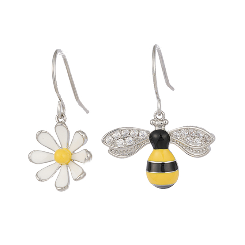 有货蜜蜂和花朵多色耳环$1.6~2.1