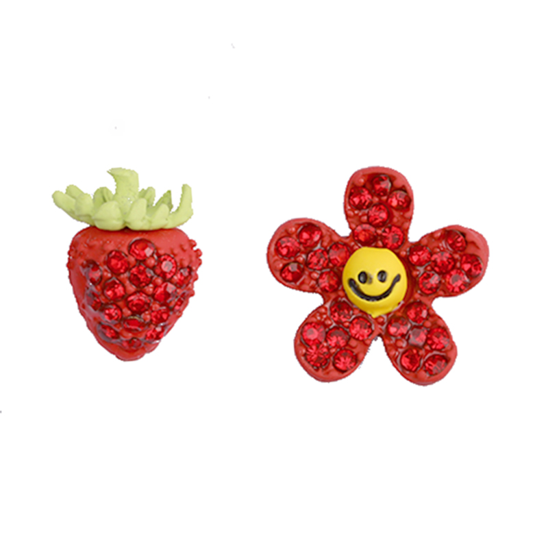 草莓小花多色耳环$0.8~1.3