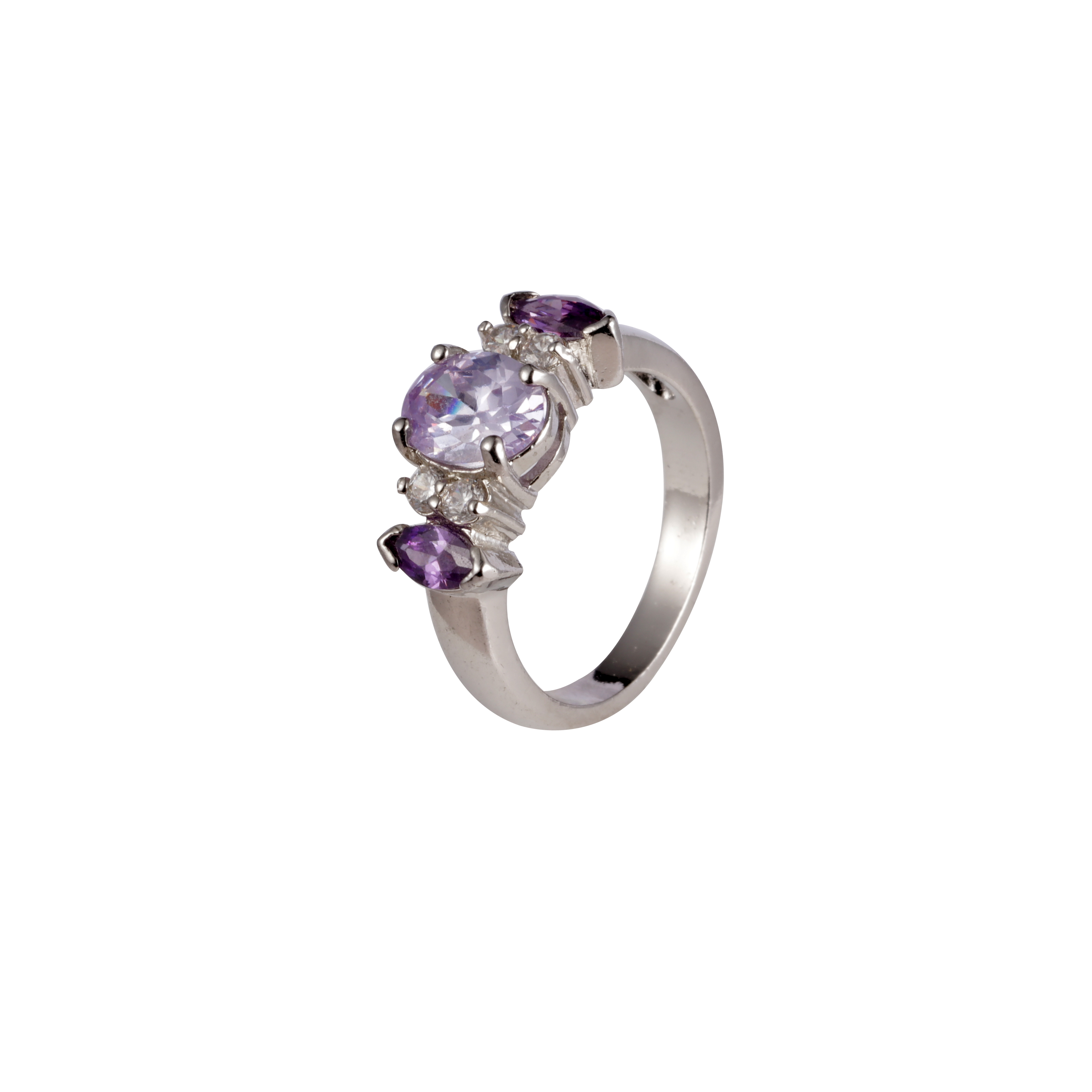 浪漫紫石戒指