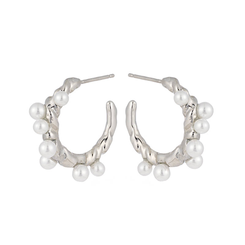 珍珠装饰圈形耳环 2.16-2.67 美元