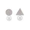 圆形三角形耳钉人造珍珠装饰批发 $1.75-2.15