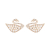 珍珠和方晶锆石装饰天鹅耳环 2.06-2.46 美元