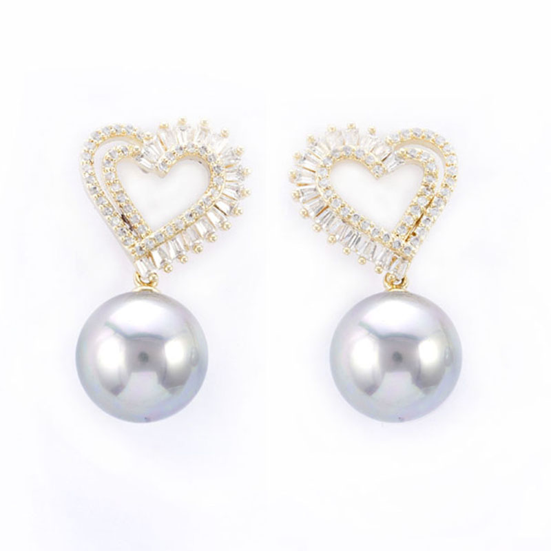 人造珍珠 Cz 耳环优雅风格 $3.66-4.16
